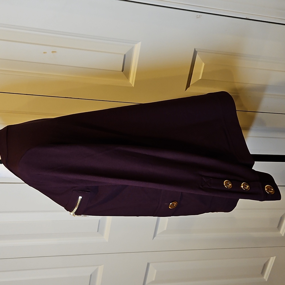 BOSTON PROPER Purple amd Gold Utility Jacket with Modern Silhouette XS Zipup - Picture 7 of 11